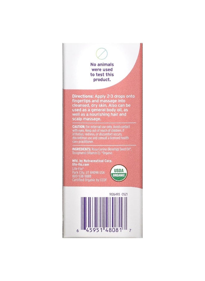 Life-flo Life-flo, Organic Pure Rosehip Seed Oil, 1 fl oz (30 ml)  - Image 3
