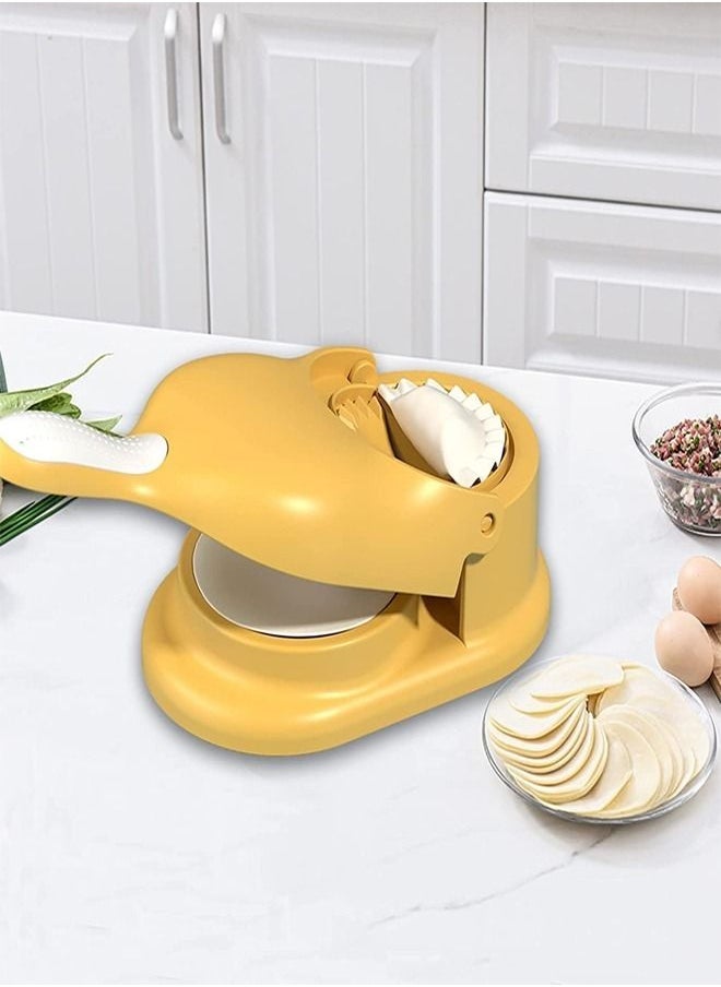 2-Pieces 3 in 1 Household Automatic Portable Dumpling Maker Double Head with Press Mold Make Quick and Easy Dumpling for Home Restaurant