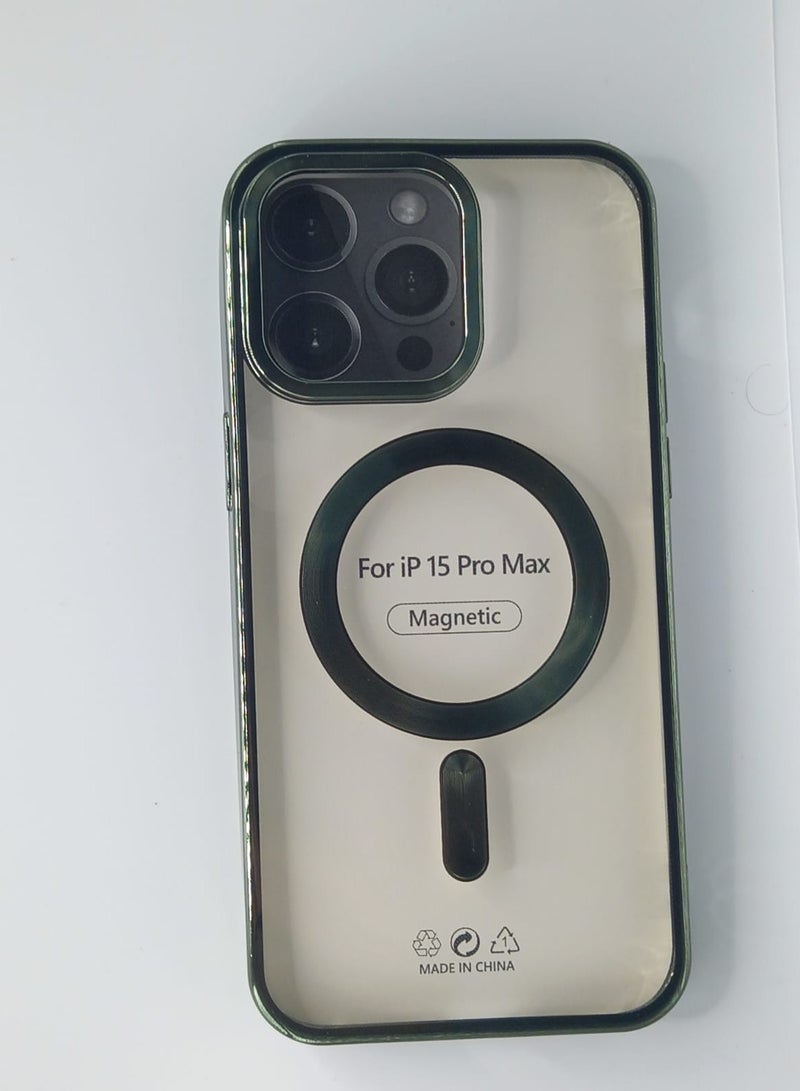 Undefined IPhone 15 Pro Max Transparent Oil Cover With Wireless Charger