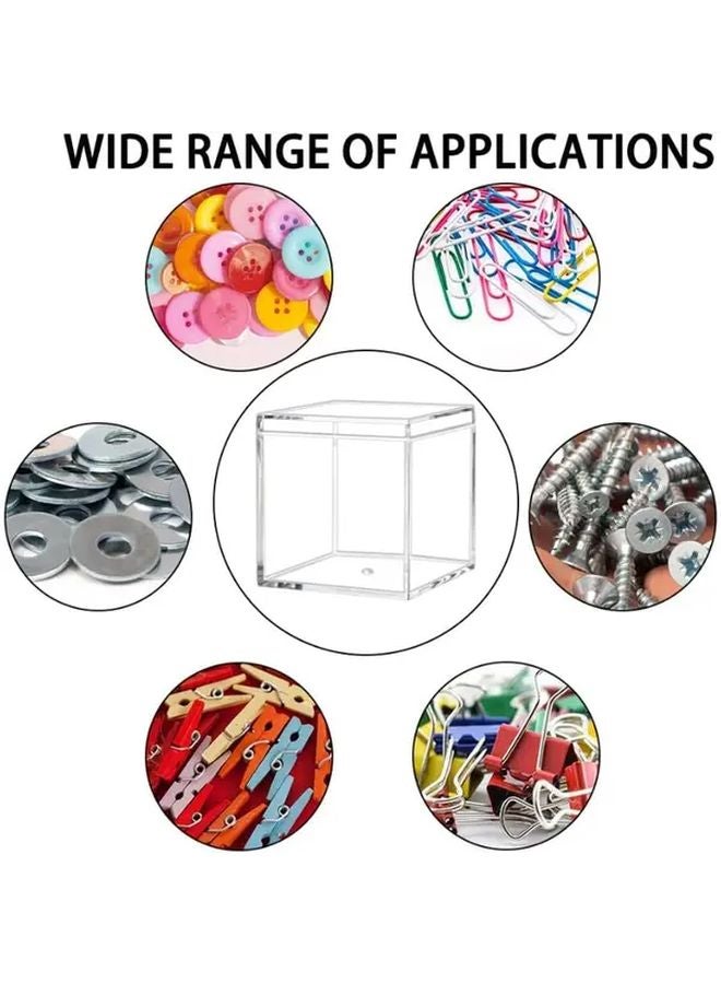 20pcs Clear Acrylic Display Box 1 3x1 3x1 3 Inch with Lids for Jewelry Candy Toys Organizer - Image 4