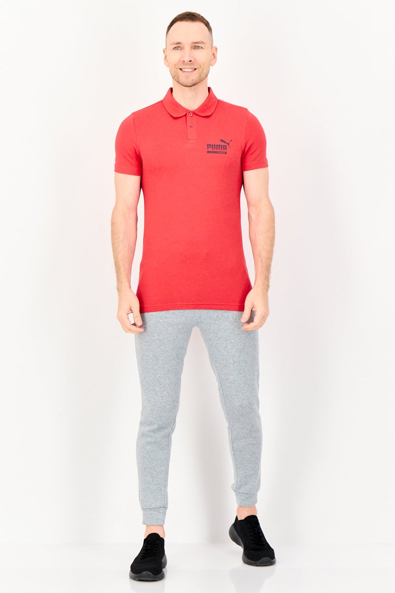PUMA Men Slim Fit Short Sleeve Outdoor Polo Shirt, Red - Image 2