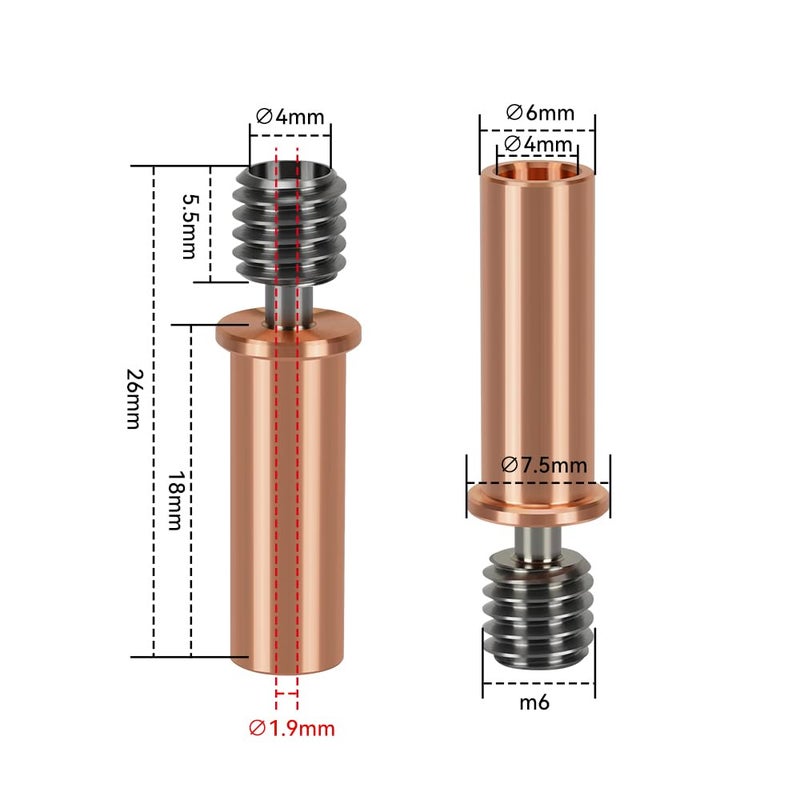 Anycubic Kobra 2 Pro Neo Plus Upgrade Kit Bimetal Hotend Heatbreak Throat 4Pcs - Image 4