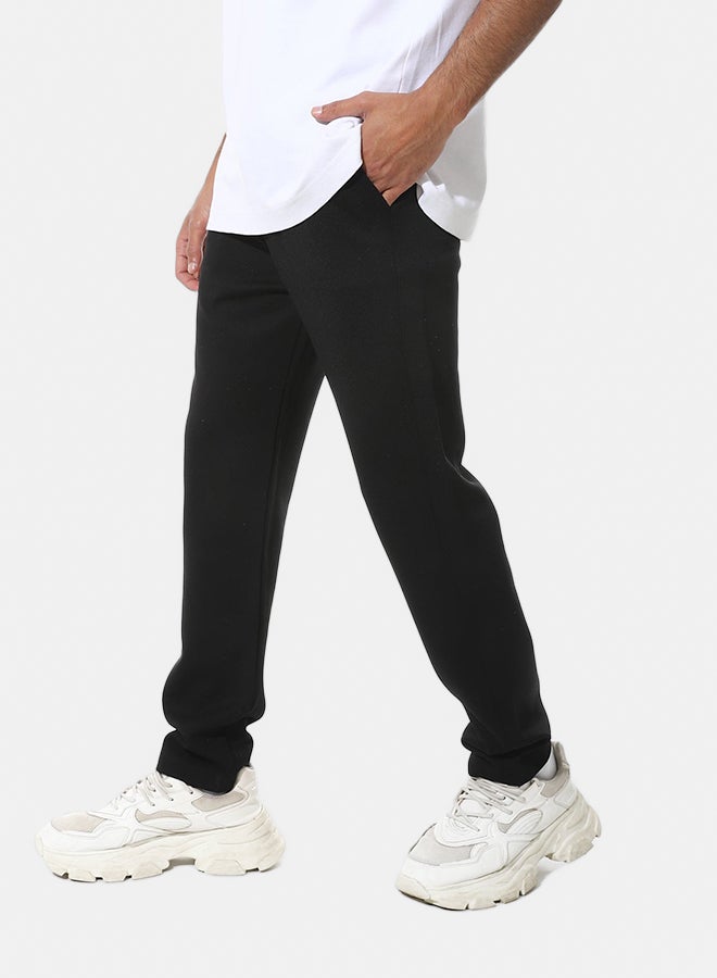 Andora Elastic Waist With Drawstring Casual Pants _ Black - Image 2