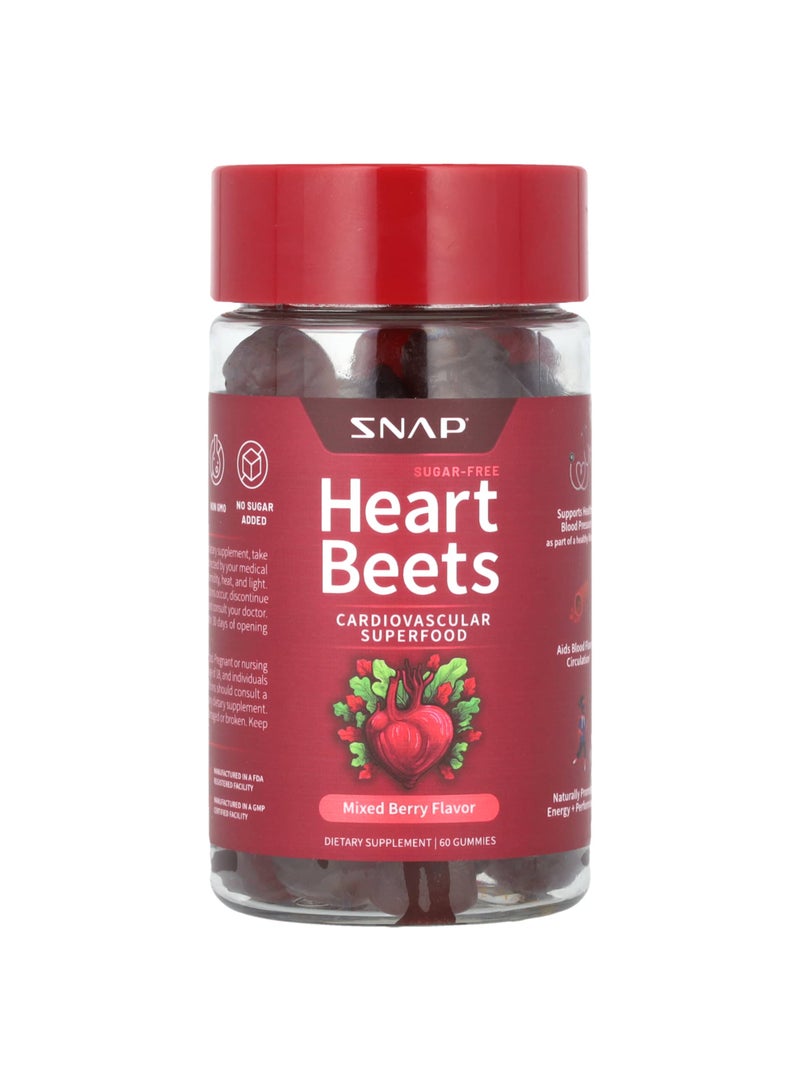 Heart Beets, Mixed Berry, 60 Gummies