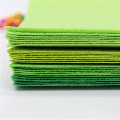CANVASS® 20 Pieces St. Patrick's Day Green Felt Fabric Sheets, 8 x 12 Inch Palm Leaf Soft Non Woven Assorted Color Felt Fabrics, Squares Sewing Patchwork Felt Craft for St. Patrick's Christmas DIY - Image 2