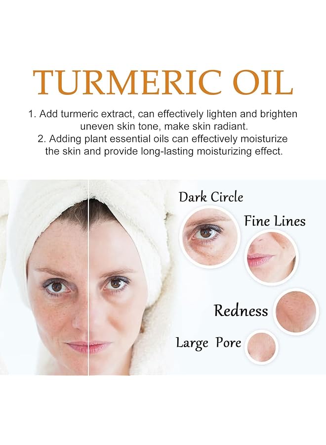 erorex Turmeric Essential Oil Dark Spot Removal And Anti Aging Skin Serum For Women 100 Percent Pure Natural Moisturizing For Body And Face 2Pcs 100Ml Each - Image 5