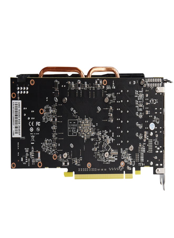 جينجشا بطاقة رسومات للألعاب JINGSHA RX580، ذاكرة 8 جيجابايت/GDDR5/256 بت، تردد أساسي 1257/1340 ميجاهرتز، تصميم بمروحتين للتبريد، 3 منافذ DP+HD+DVI - Image 2