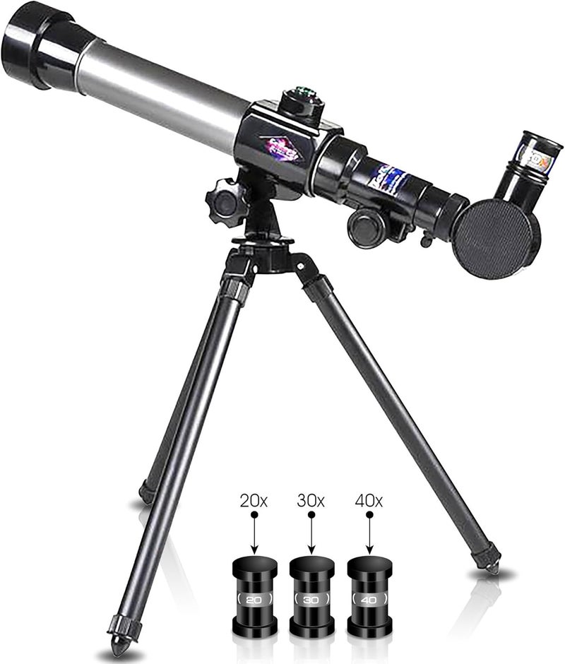 Art Creativity Kids Telescope for Beginners with Tripod Stand & 3 Eyepieces (20x, 30x, 40x) | Educational Astronomy Toy, STEM Science Learning Gift & Birthday Present for Boys & Girls Ages 3+ - Image 1