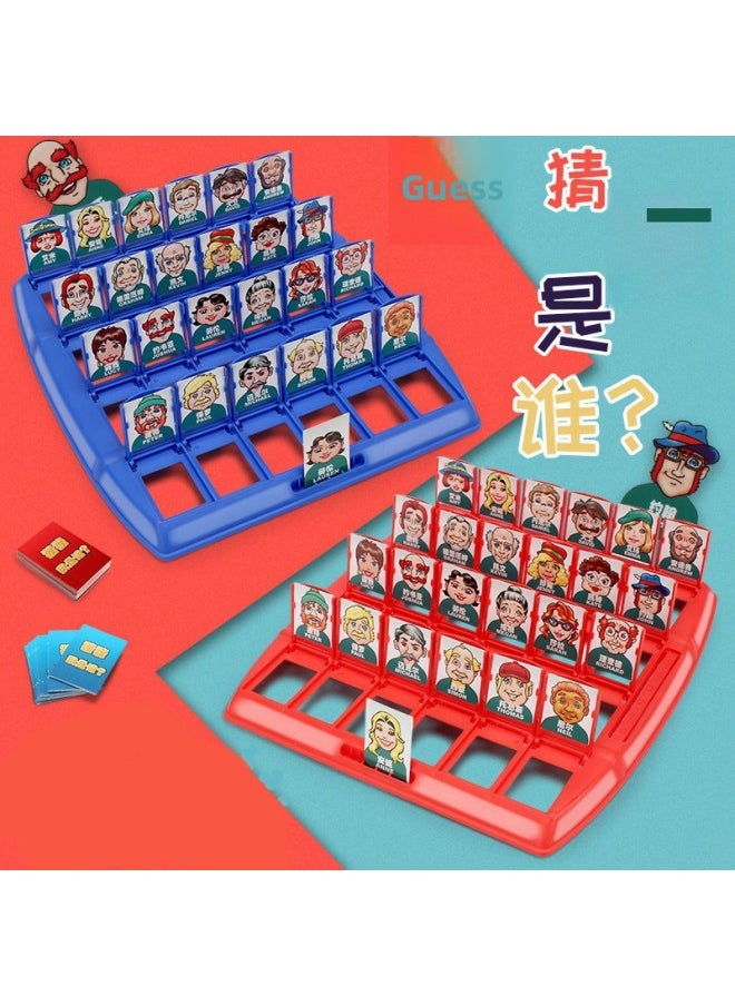 Generic - Children's Desktop Gaming Guess Who Am I Logic Reasoning Educational Parent-Child Interactive Toy Paper Card Game-Color:Big Guess 192 Character Card + Fruit Card + Punishment Plate (e-commerce Box) - Image 1
