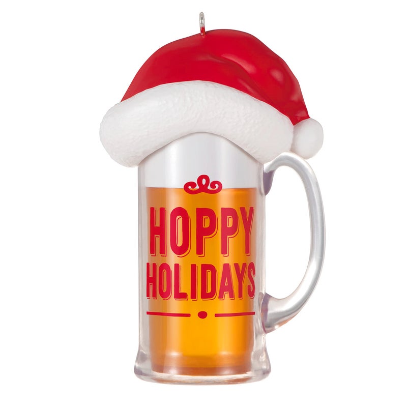 Hallmark Keepsake Christmas Ornament 2023  ""Hoppy Holidays "" Beer Mug Ornament  Beer Gifts - Image 1