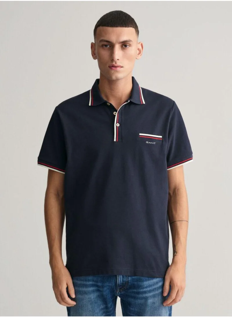 غانت Gant 2-Color Tipped Piqué Polo Shirt