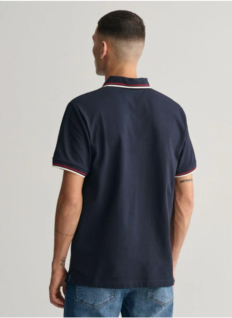 GANT Gant 2-Color Tipped Piqué Polo Shirt