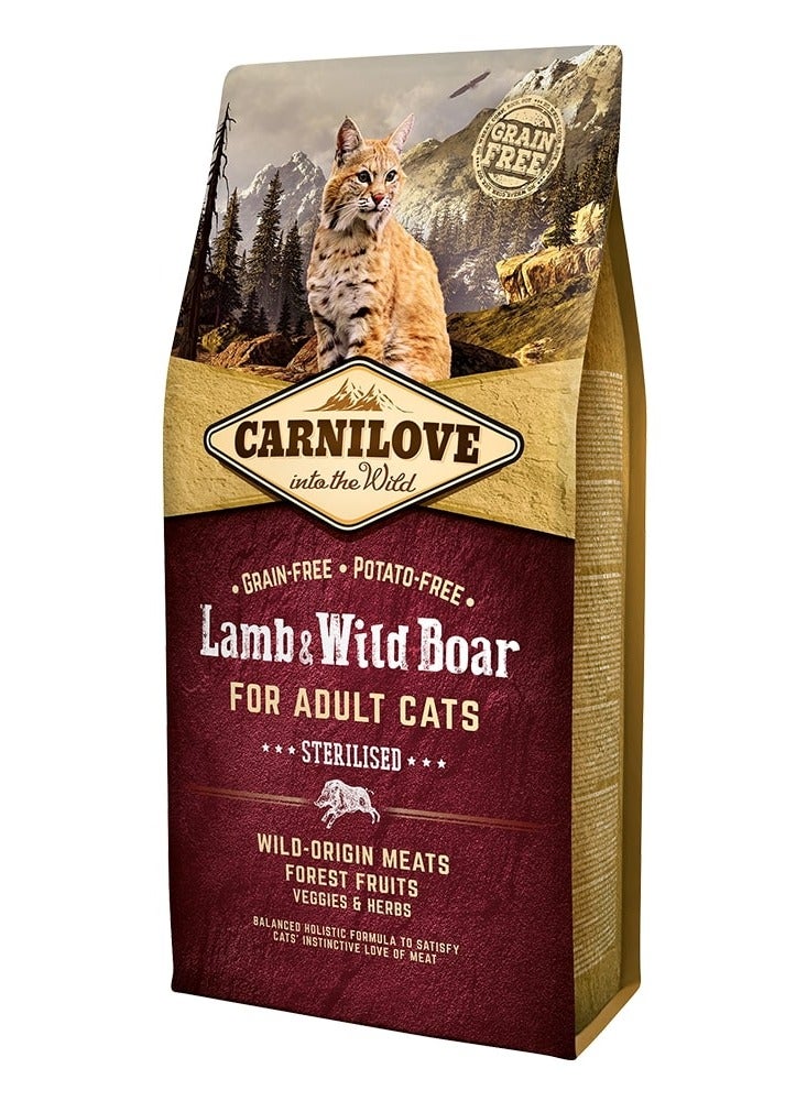 CARNILOVE Carnilove Lamb & Wild Boar for Adult Cats 6kg
