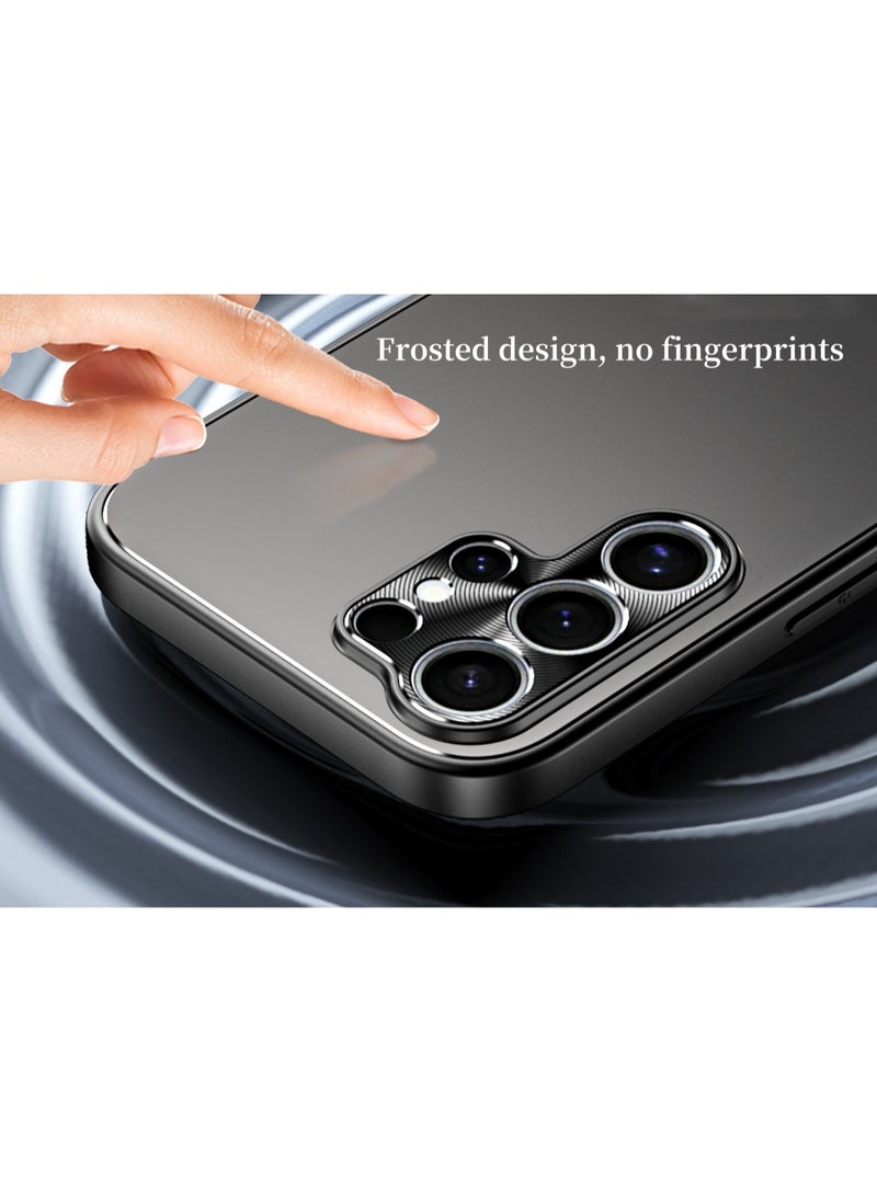 Generic - For Samsung Galaxy S25 Ultra Case 360° Full Body Coverage Shockproof Phone Cover,Stand Phone Case，Frosted Feel Phone Case,  Anti-Fall Anti-Scratch Anti-fingerprint Protective Case for Samsung Galaxy S25 Ultra 5G, Gray - Image 1