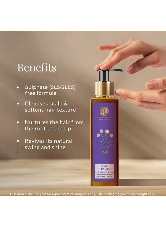 Forest Essentials Hair Cleanser Amla Honey & Mulethi | Ayurvedic Natural Shampoo | For Dull Dry Hair | Controls Hair Thinning & Breakage | Sulphate & Paraben Free, 1 Count  - Image 2