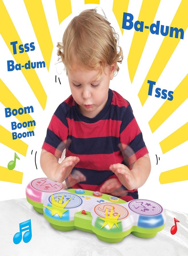 HAP-P-KID Magic Touch Drum, Toddler Light Up Music Bongos Toy, Infant Touch Sensor Musical Instrument Baby Drum, Birthday for 9 12 18 24 Month, 1 2 3 Year Old Boys Girls - Image 4