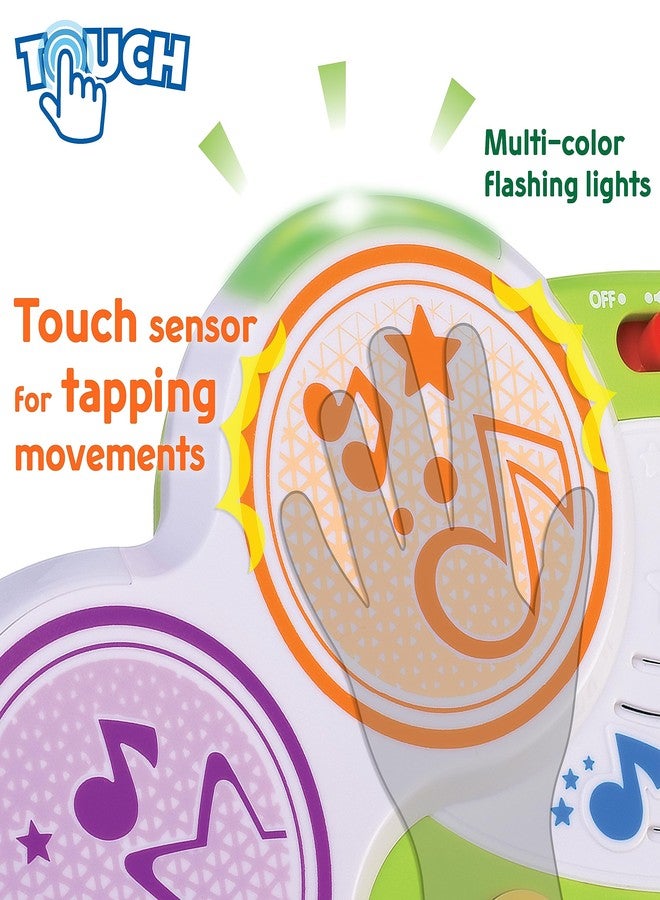 HAP-P-KID Magic Touch Drum, Toddler Light Up Music Bongos Toy, Infant Touch Sensor Musical Instrument Baby Drum, Birthday for 9 12 18 24 Month, 1 2 3 Year Old Boys Girls - Image 3
