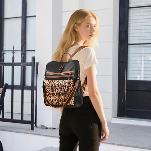 Dora & Liz Womens Backpack Purse Leather Fashion Travel Backpack Purse for Women Designer Ladies Shoulder Bags with Wristlet - Image 2