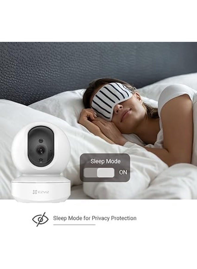 إيزفيز H6c Pro 2K (3 Megapixel) Smart Home Security Camera – Panoramic Pan & Tilt, Color Night Vision, Auto Tracking, Two-Way Audio Calling, Memory Card Support, Remote Monitoring via App - Image 2