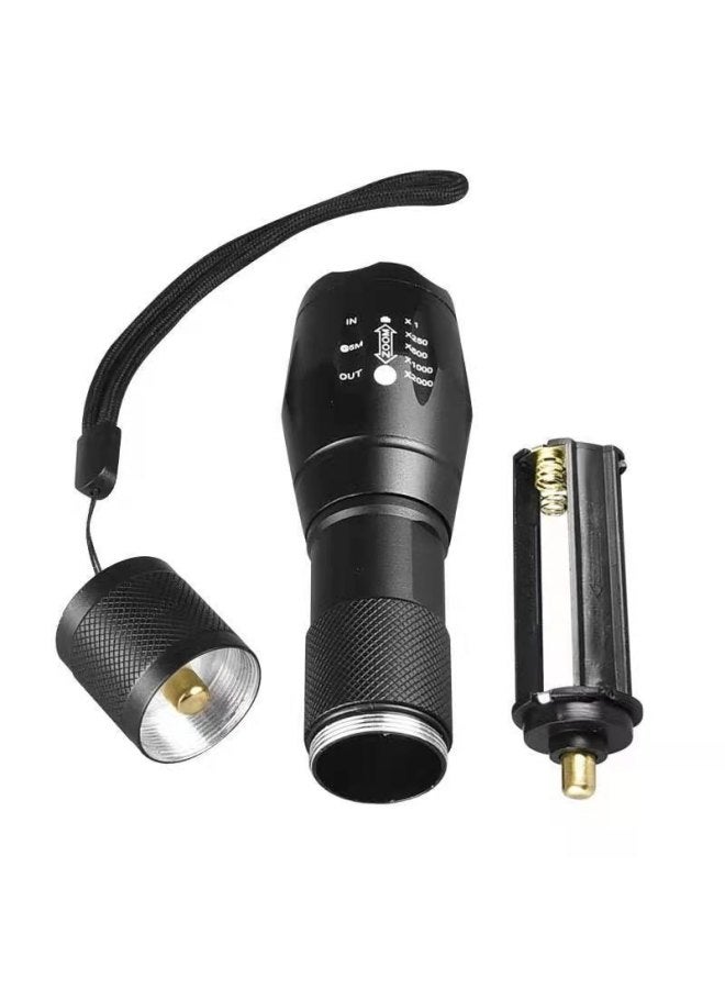 Loquat High-power T6 Aluminum Alloy Zoomable Multi-light Source Flashlight Outdoor Mini Torch Light Handheld Torch Light-Color:365NM Flashlight +1 18650 Battery + Charger + Packaging - Image 3
