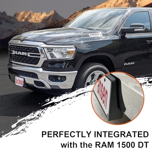 GZSH Front License Plate Frame for Ram 1500 DT 2019 2020 2021 2022 2023 2024 Licence Plate Holder fits Perfectly with Curvature of Front Bumper Ram License Plate Frame Replace OE CH1068151 68274215AE - Image 2