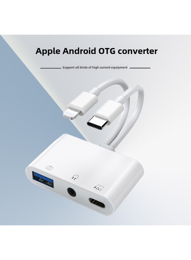 Akino Usb-c Extender Expansion Dock Typec Splitter Multi-port Computer Usb Multi-port Hub External 3.5 Headset - Image 1