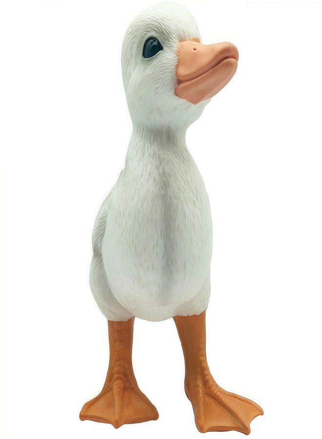 Higherbros Rubber Ducks Farm Realistic Animal Figurines Duckling Little Duck Animal Figures for Children's Toys Bath Toys and for Party Favors, Gifts, Prizes, Rewards, Giveaways (White) - Image 2
