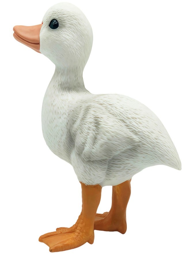 Higherbros Rubber Ducks Farm Realistic Animal Figurines Duckling Little Duck Animal Figures for Children's Toys Bath Toys and for Party Favors, Gifts, Prizes, Rewards, Giveaways (White) - Image 4