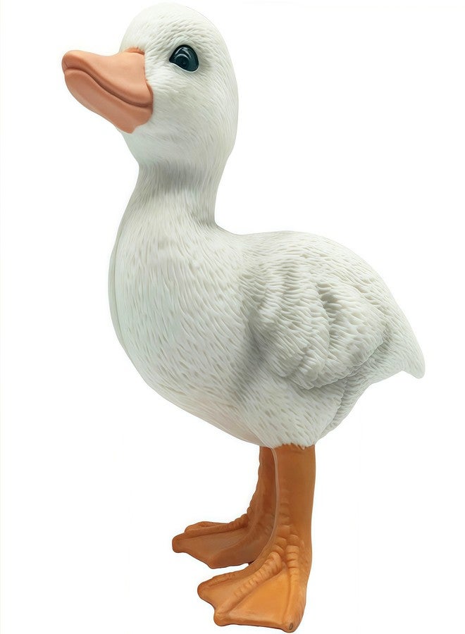 Higherbros Rubber Ducks Farm Realistic Animal Figurines Duckling Little Duck Animal Figures for Children's Toys Bath Toys and for Party Favors, Gifts, Prizes, Rewards, Giveaways (White) - Image 3