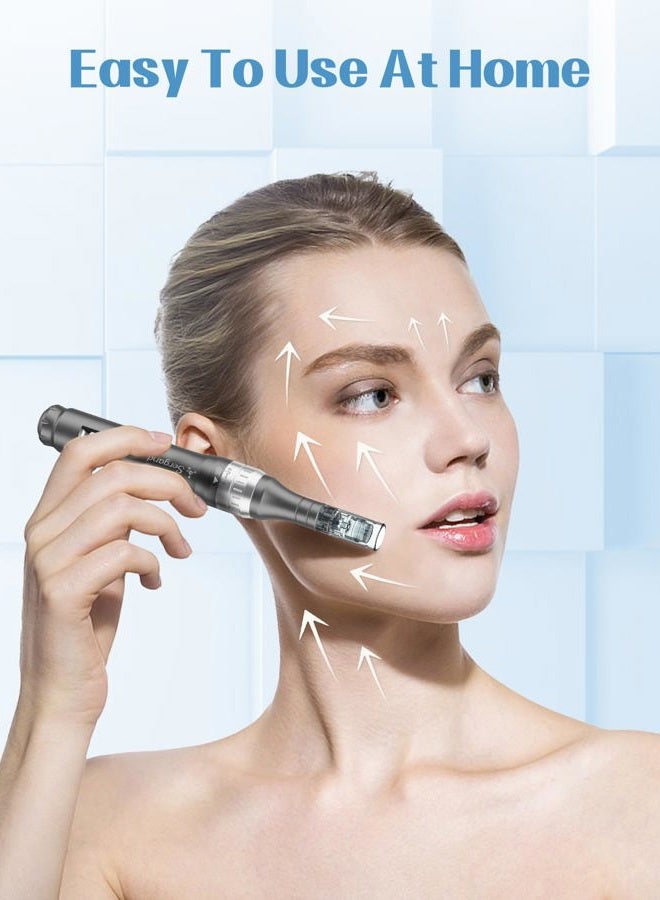 Sergand Professional Wireless Microneedling Pen with 20 Replacement Cartridges - Adjustable Micro Needling Professional Derma Pen Microneedle Machine,9pcs 16pin+9pcs 36pin+2pcs Nano.Black - Image 5