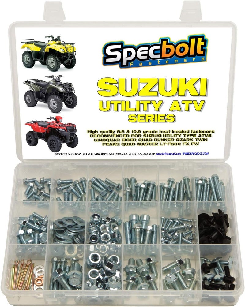 Specbolt Fasteners 250pc Suzuki Utility ATV Bolt Kit for Maintenance & Restoration - Image 1