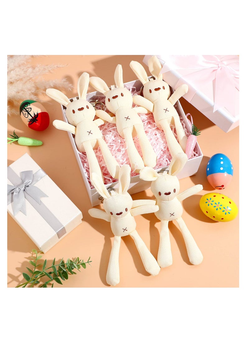Generic - 8 Pcs Plush Bunny Stuffed Animal 7.87 Inch Mini Bunnies Doll Keychain Cotton Rabbit Graduation Gifts for Boys Girls Birthday Party Favor - Image 1