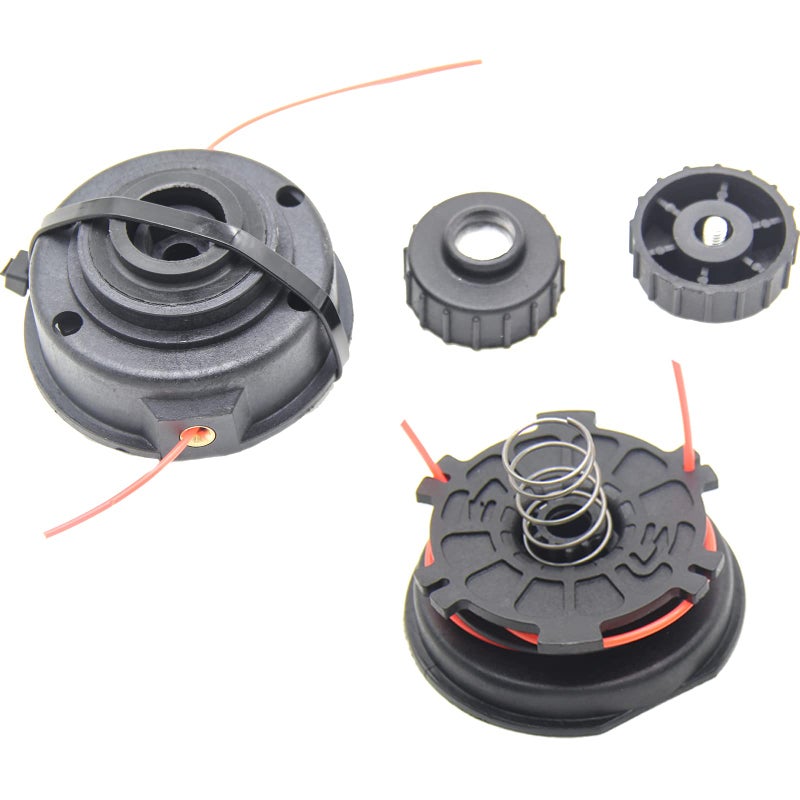 JIUDANI String Trimmer Head with Bump Knob Kit 153577 153619 610317 153066 791180897B Replacement for TroyBilt CubCadet Craftsman Bolens Bl110 Remington Ryobi Yardman YardMachine MTD Trimmer Head