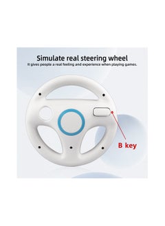 Generic 2 Pack Racing Wheels for Nintendo Wii & Wii U Remote Controllers - Steering Wheel Accessories for Mario Kart and Other Racing Games (White)  - Image 4