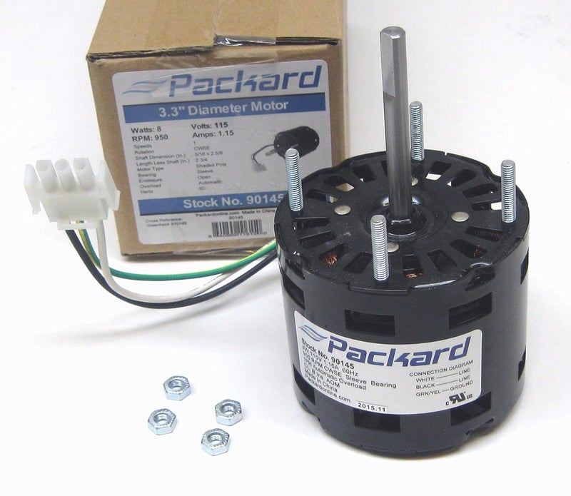 Packard 90145 Motor for Greenheck 310145, 8 Watt, 115/60 Volts, 950 RPM, CWSE - Image 1
