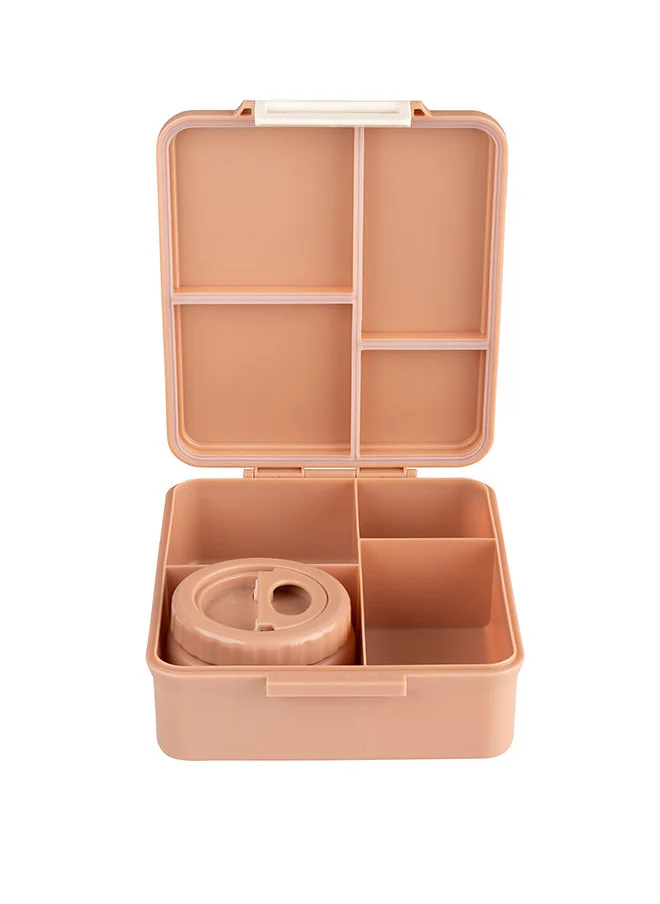 Citron Grand Lunchbox With 4 Compartments For Kids - Includes 1 Thermos Food Jar And 1 Sauce Container, Leak Proof And Bpa Free Lunch Box For Kids - Unicorn Blush Pink
