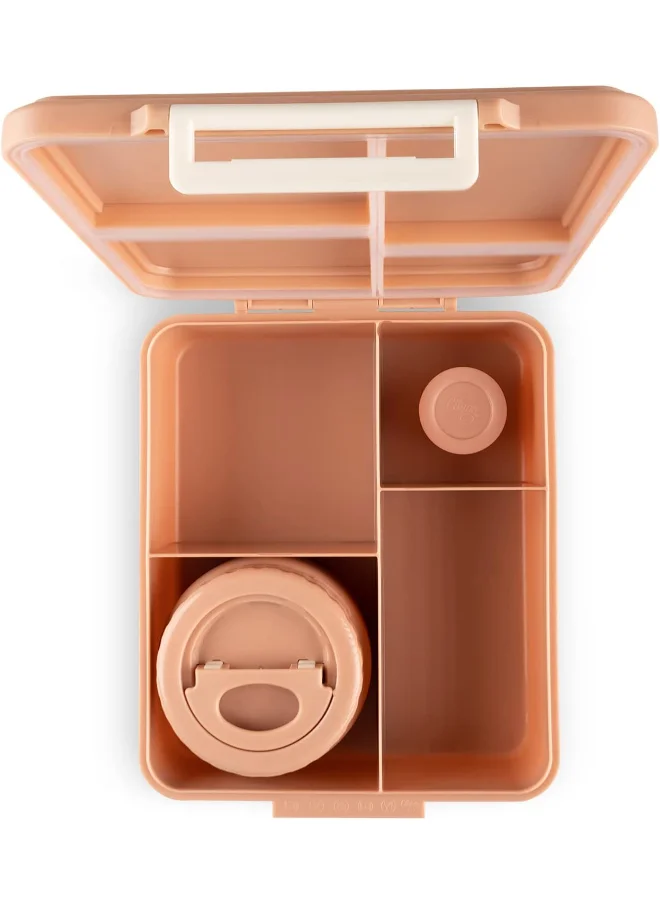 Citron Grand Lunchbox With 4 Compartments For Kids - Includes 1 Thermos Food Jar And 1 Sauce Container, Leak Proof And Bpa Free Lunch Box For Kids - Unicorn Blush Pink