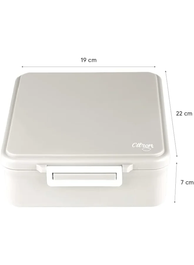 Citron Grand Lunchbox With 4 Compartments For Kids - Includes 1 Thermos Food Jar And 1 Sauce Container, Leak Proof And Bpa Free Lunch Box For Kids - Unicorn Blush Pink