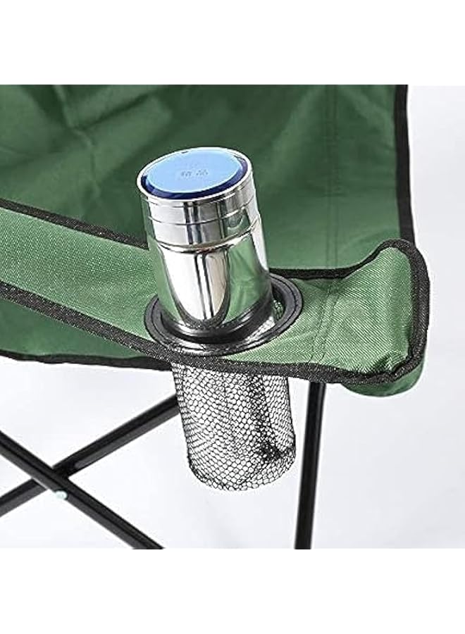 luksYol CAZADORA Folding Beach Chair Lightweight High Back Camping Chair for Adults Foldable Outdoor Seat with Carry Bag Ideal for Camp Beach Picnic Hiking (Green 50) - Image 4