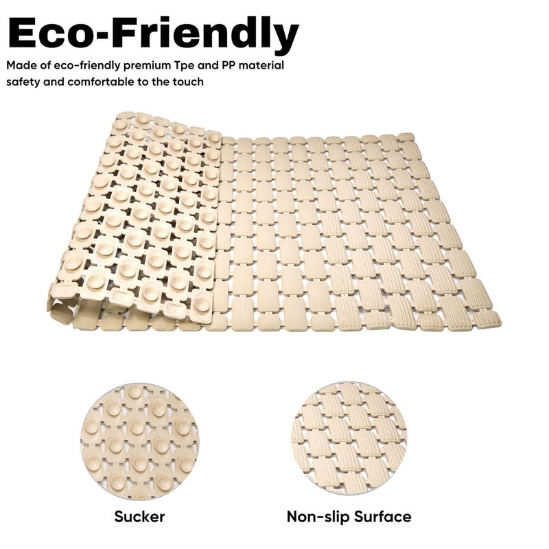 HaRvic HaRvic PVC Rubber mat Drainage Non Slip Rubber Mat Commercial Use Floor Mat Bathroom Swimming Pool Shower Doormat Indoor Outdoor Wet Area Kitchen Terrace Mats Beige  - Image 5