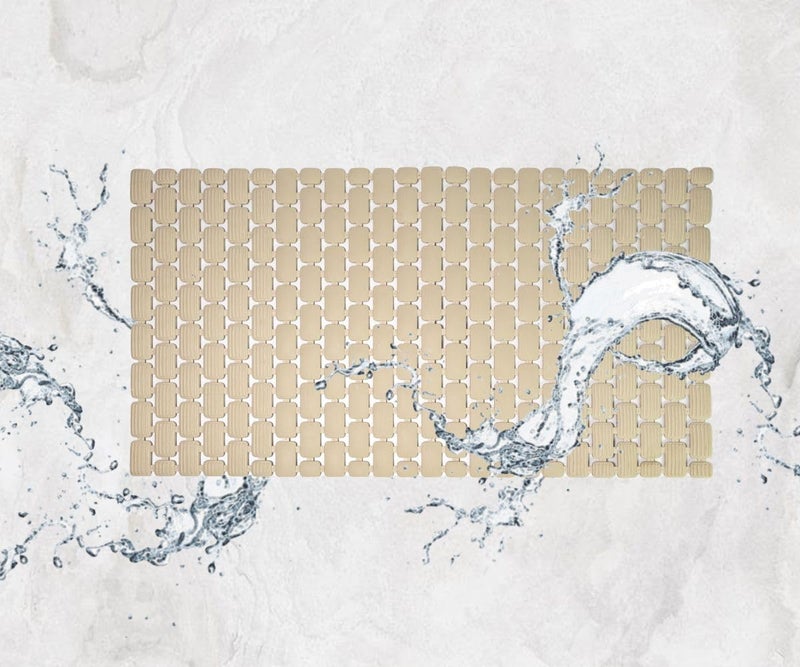 HaRvic HaRvic PVC Rubber mat Drainage Non Slip Rubber Mat Commercial Use Floor Mat Bathroom Swimming Pool Shower Doormat Indoor Outdoor Wet Area Kitchen Terrace Mats Beige  - Image 1