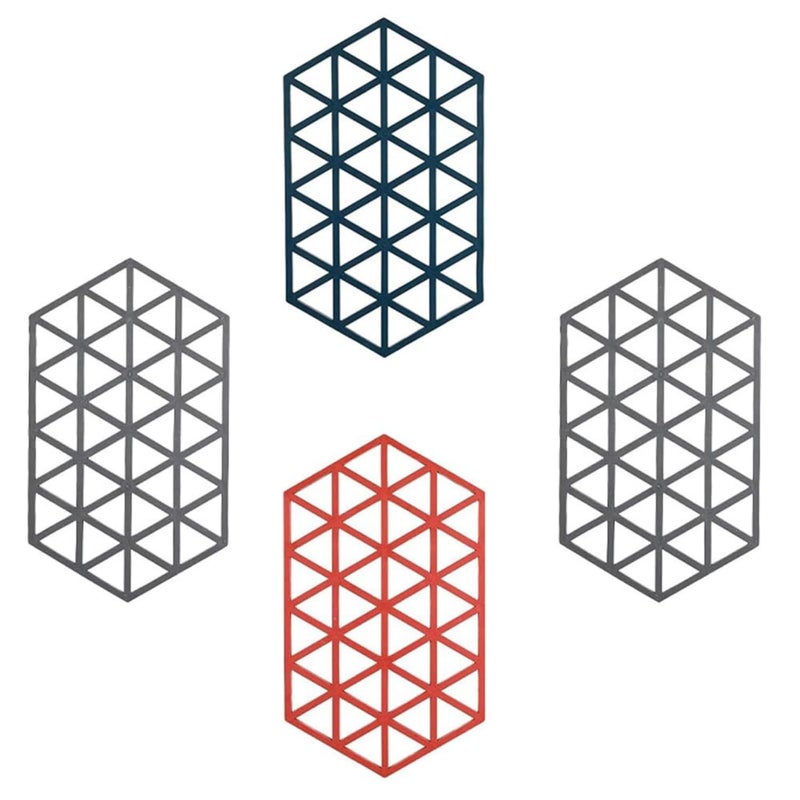 BENCI Large Hexagon Silicone Coasters 9.5" & Silicone Trivet Mats Kitchen Hot Pads Pot/Pan mat, Big Coasters for Drinks, for Outdoor Table, Hot Dishes, Countertop (Set of 4) - Image 1