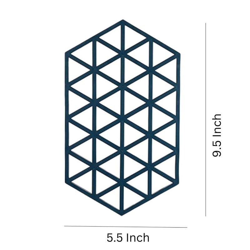 BENCI Large Hexagon Silicone Coasters 9.5" & Silicone Trivet Mats Kitchen Hot Pads Pot/Pan mat, Big Coasters for Drinks, for Outdoor Table, Hot Dishes, Countertop (Set of 4) - Image 2