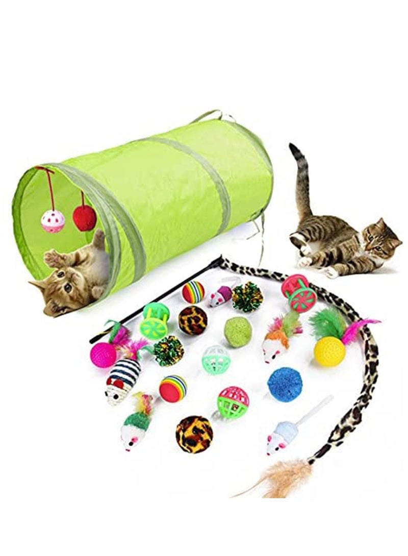 كاست ويف ألعاب القطط 21 قطعة مجموعة ألعاب القطط التفاعلية للقطط في الأماكن المغلقة - Image 1