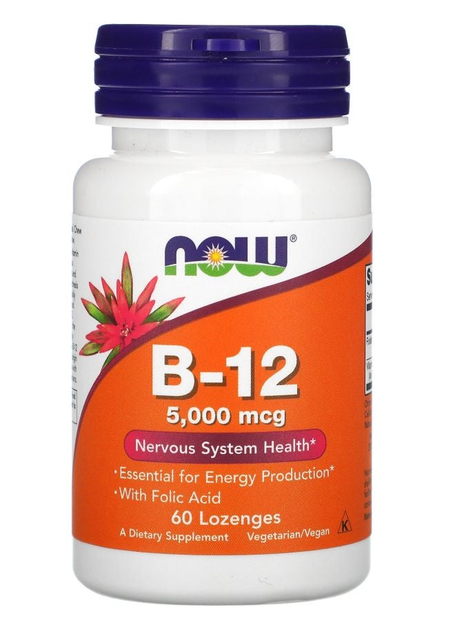 now B-12 5000 mcg 60 Lozenges
