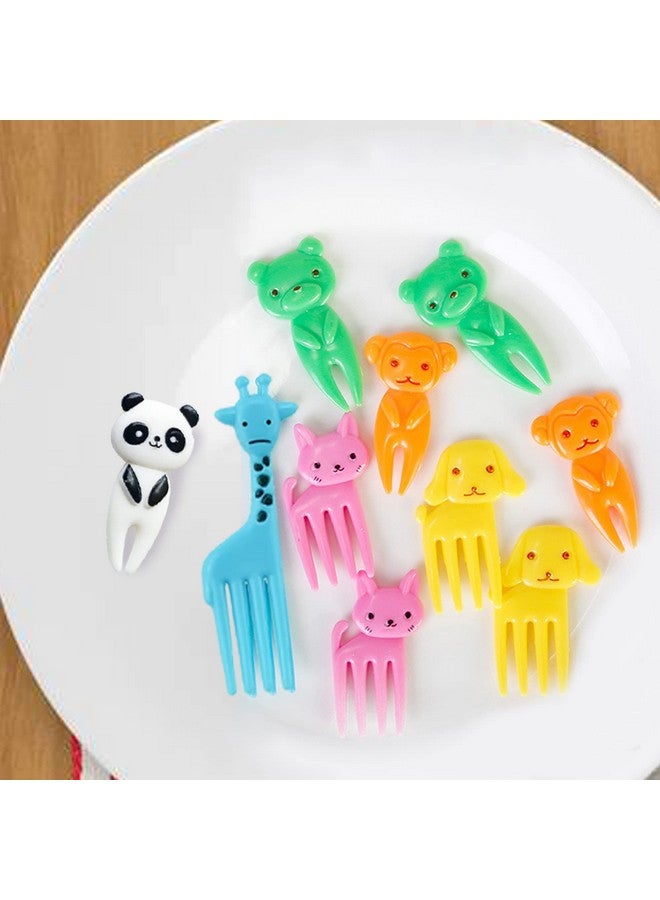 UOUYOO 36 Pcs Animal Food Picks For Kids, Cute Cartoon Animal Fruit Food Toothpicks,Reusable Lunch Picks For Kids Bento, Lunch Bento Box Picks For Toddler,Kids Lunch Accessories  - Image 2