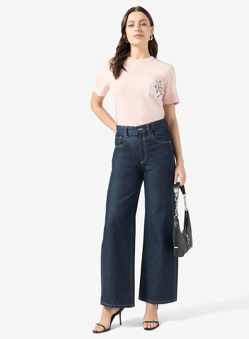 GUESS Short Sleeve Crew Neck G81 Flowers T-Shirt - Image 4