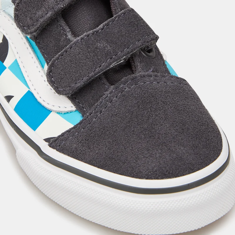 VANS Kids' Glow Checkerboard Sharks Old Skool Unisex Shoe