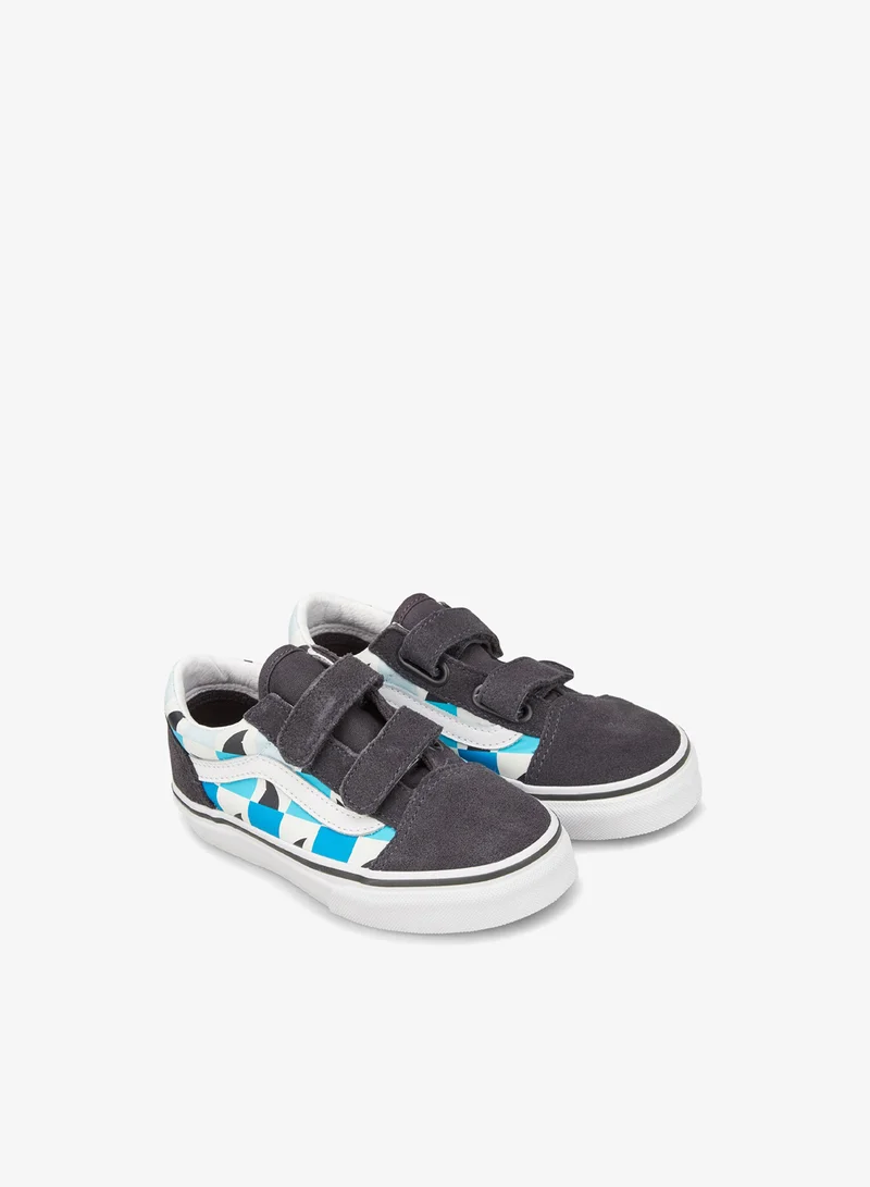 فانز حذاء اولد سكول جلو تشكربورد شاركس فلكرو للاطفال (للأولاد والبنات)