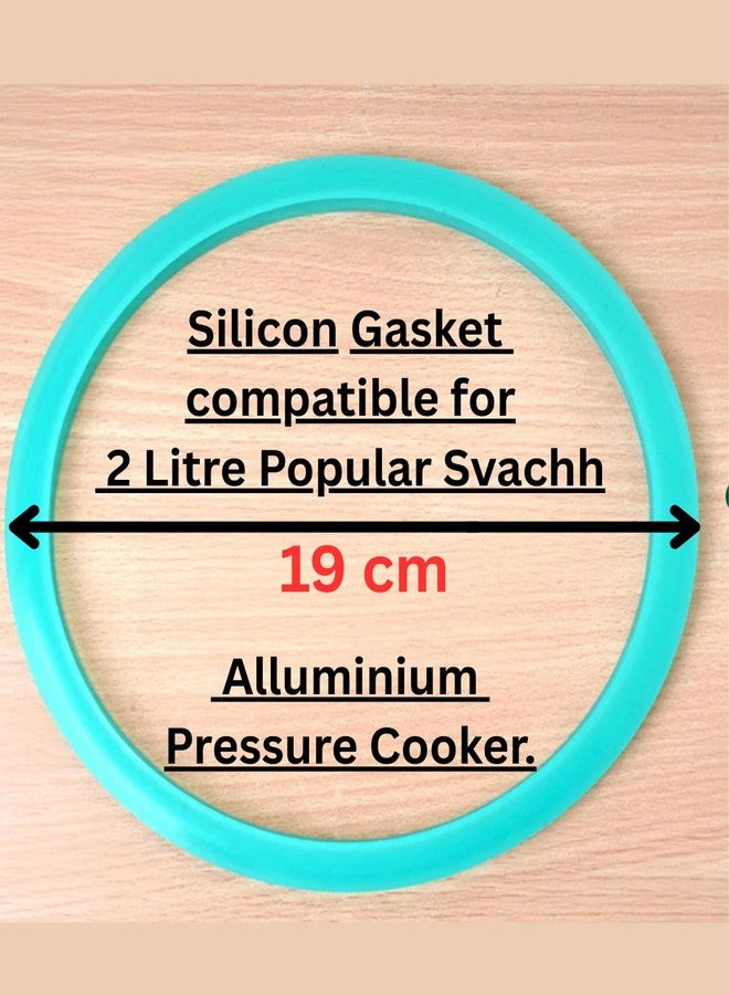 QUICK CLICK GOODS Silicone Gasket compatible with Popular Svachh Aluminium Pressure Cooker, 2 Litre, 19 cm Diameter, Black - Image 1